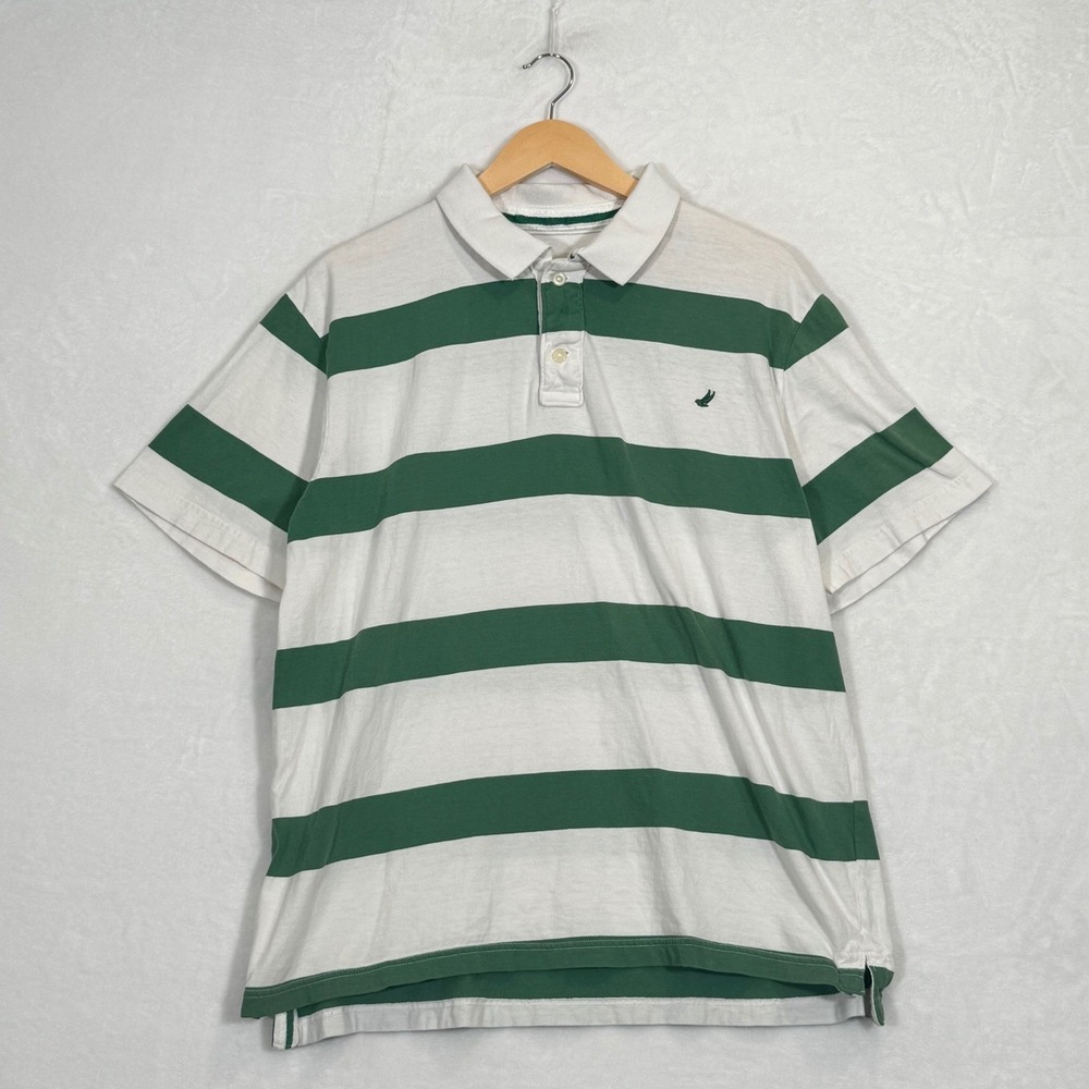 Urban Pipeline Green White Striped Polo Shirt XXL